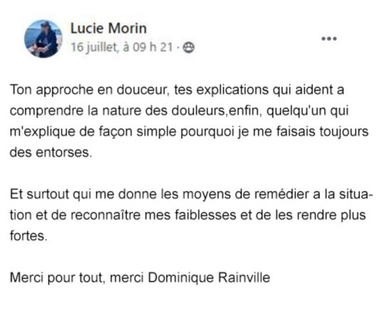 Témoignage Lucie Morin